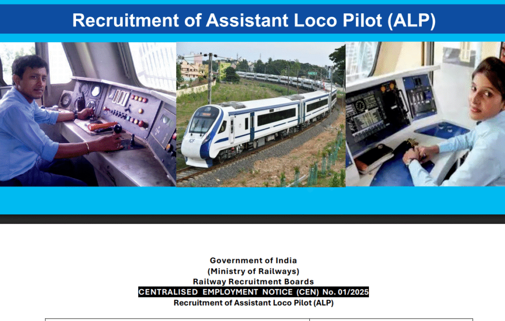 RRB ALP Recruitment 2025 Online Form